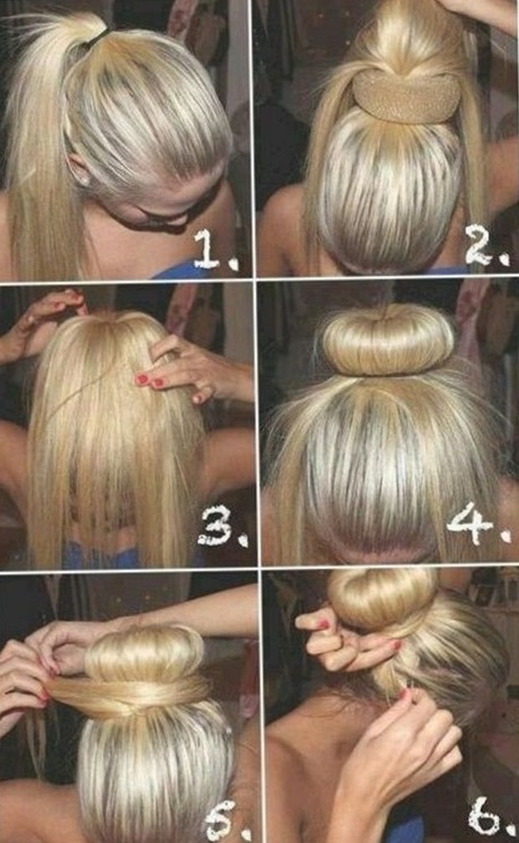 Donut coiffure étape par étape