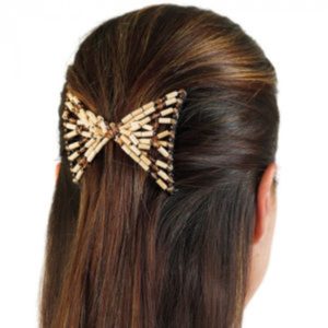 Coiffure pince à cheveux avec barrettes