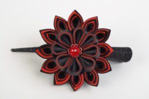 Coiffure pince à cheveux avec barrettes