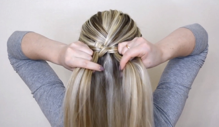Tresse inversée comment tisser des instructions étape par étape