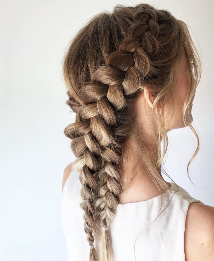 Tresse inversée comment tisser des instructions étape par étape