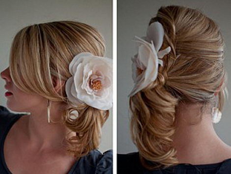Coiffure pince à cheveux avec barrettes