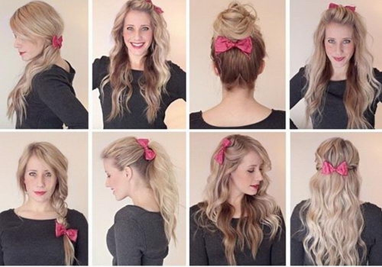 Coiffure pince à cheveux avec barrettes