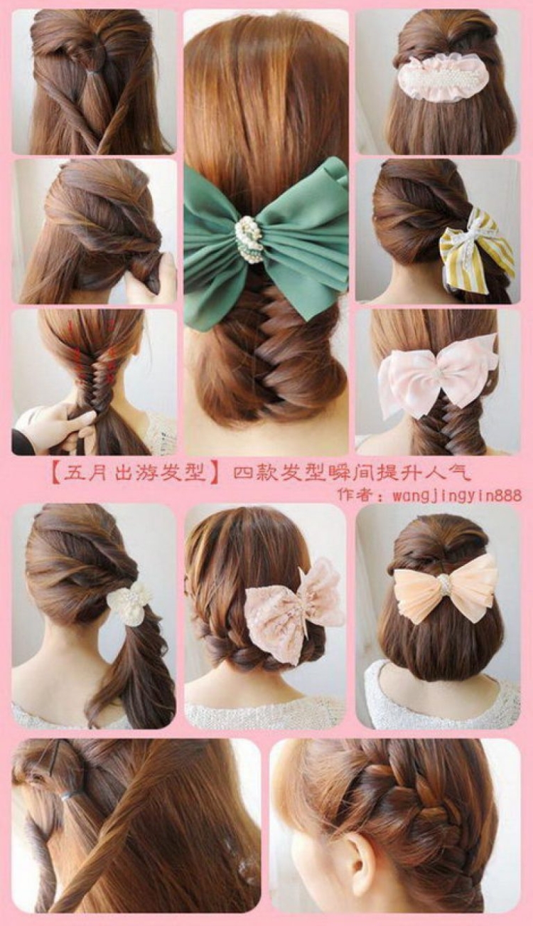 Coiffure pince à cheveux avec barrettes