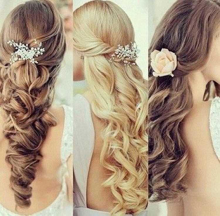 Coiffure pince à cheveux avec barrettes