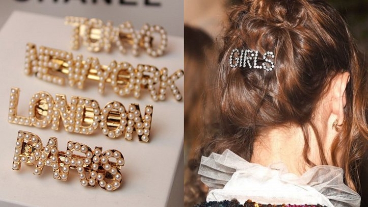 Coiffure pince à cheveux avec barrettes