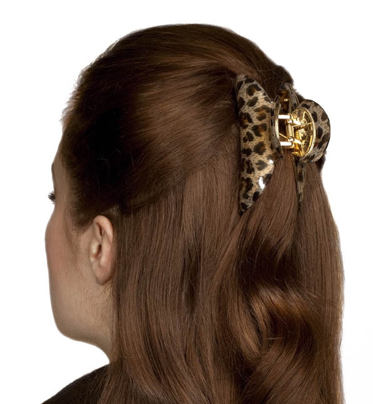 Coiffure pince à cheveux avec barrettes