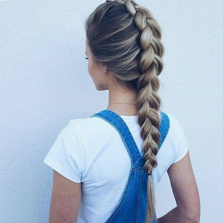 Tresse inversée comment tisser des instructions étape par étape