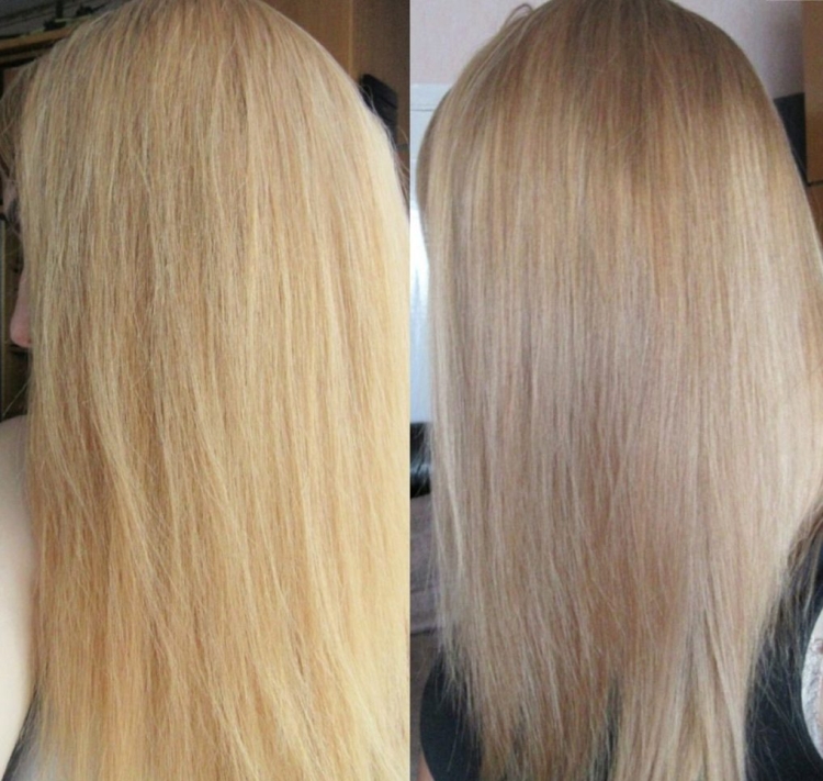 Élimine le jaunissement après coloration