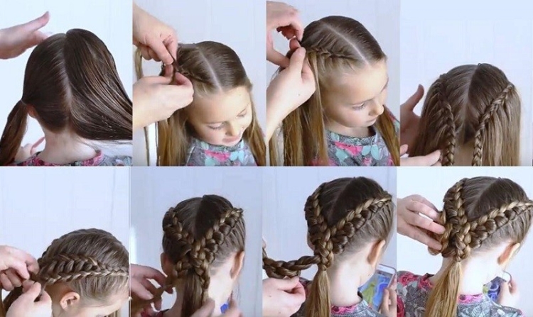 Tresses françaises pour filles avec photos étape par étape