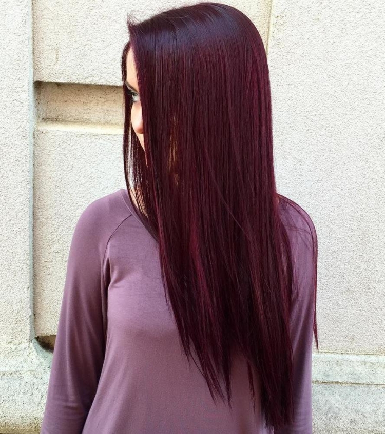 Couleur de cheveux cerise mûre