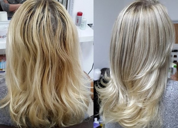 Mise en valeur des cheveux en deux couleurs