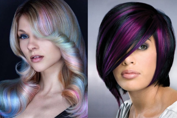 Mise en valeur des cheveux en deux couleurs