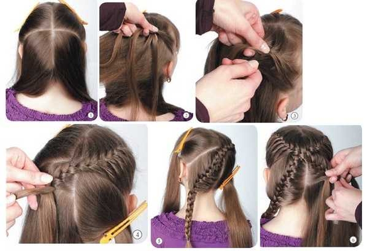 Tresses françaises pour filles avec photos étape par étape
