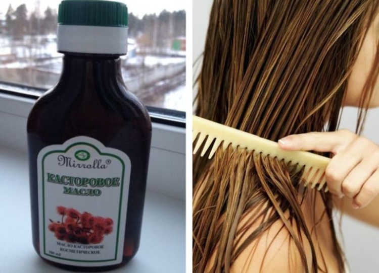 Huile de ricin pour cheveux à la maison