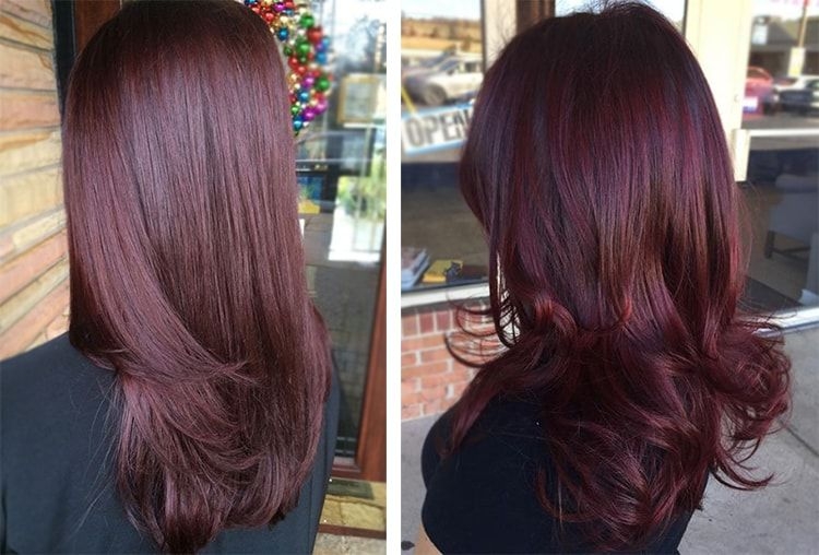 Photo couleur de cheveux acajou