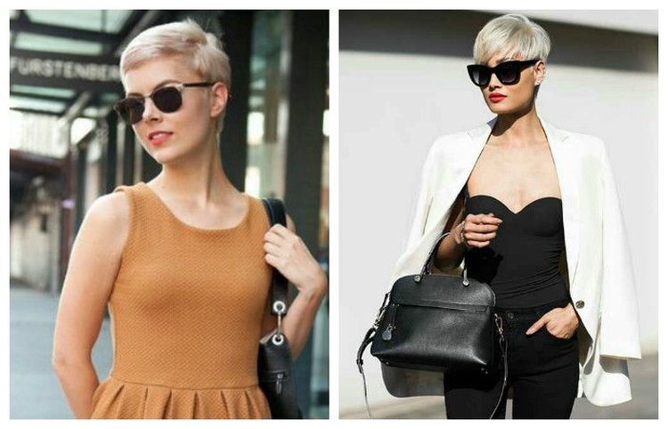 Coupe de cheveux pour cheveux courts sans frange