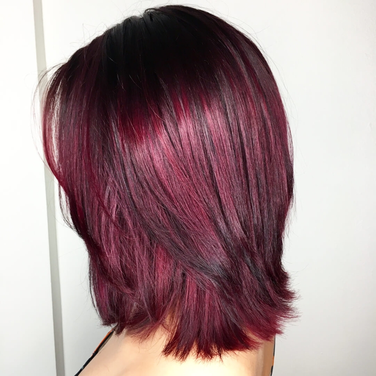 couleur de cheveux bordeaux