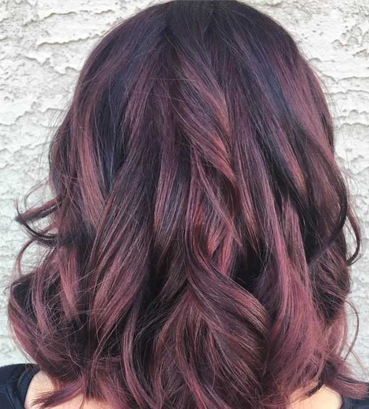 Photo couleur de cheveux acajou