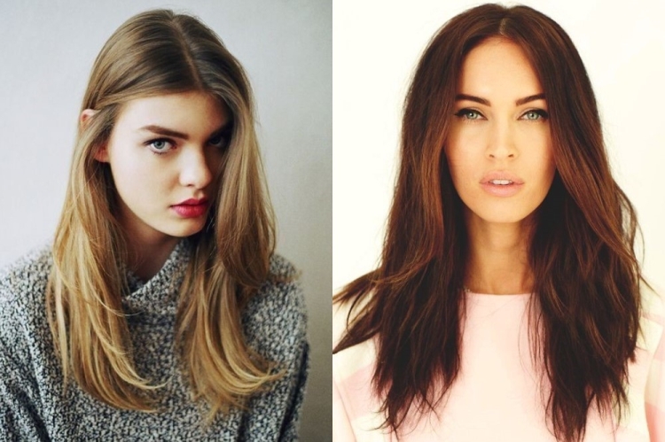 Coupe de cheveux pour cheveux longs sans frange