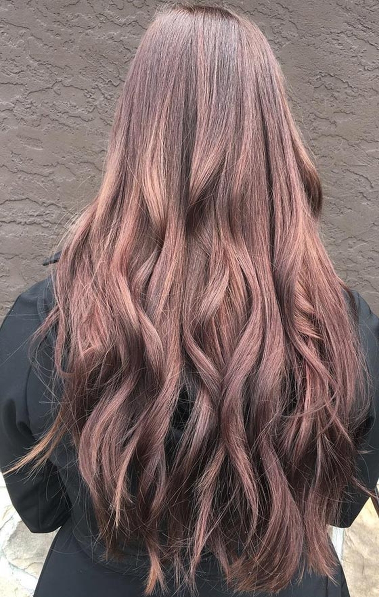 Photo couleur de cheveux acajou