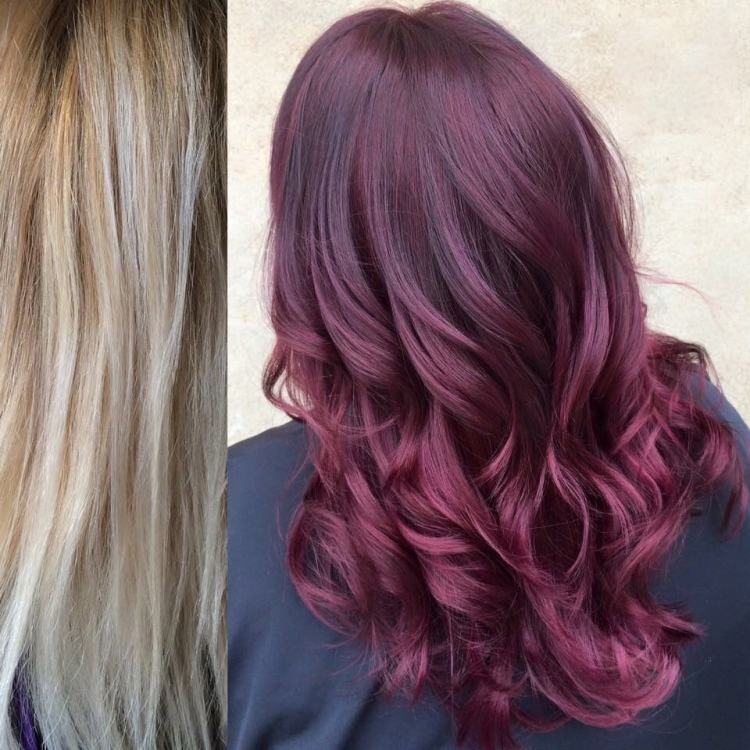 couleur de cheveux bordeaux