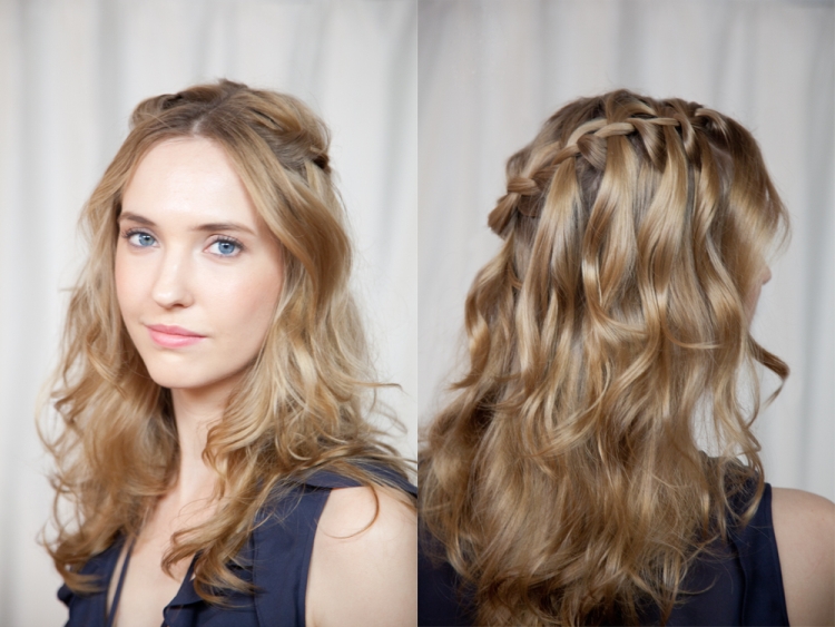 Coiffure avec boucles pour cheveux mi-longs
