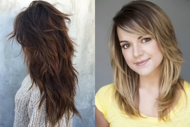 Coupe de cheveux pour cheveux longs sans frange