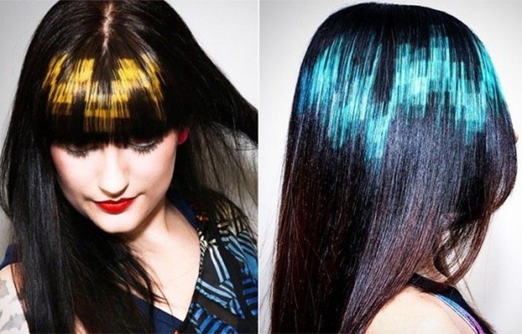 Coloration complexe des cheveux pour les brunes photo