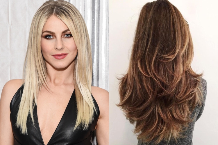 Coupe de cheveux pour cheveux longs sans frange
