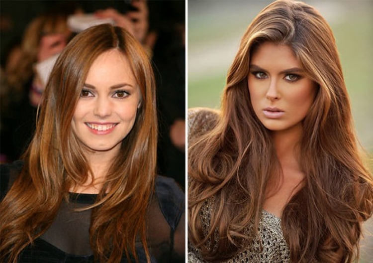 Coloration complexe des cheveux pour les brunes photo