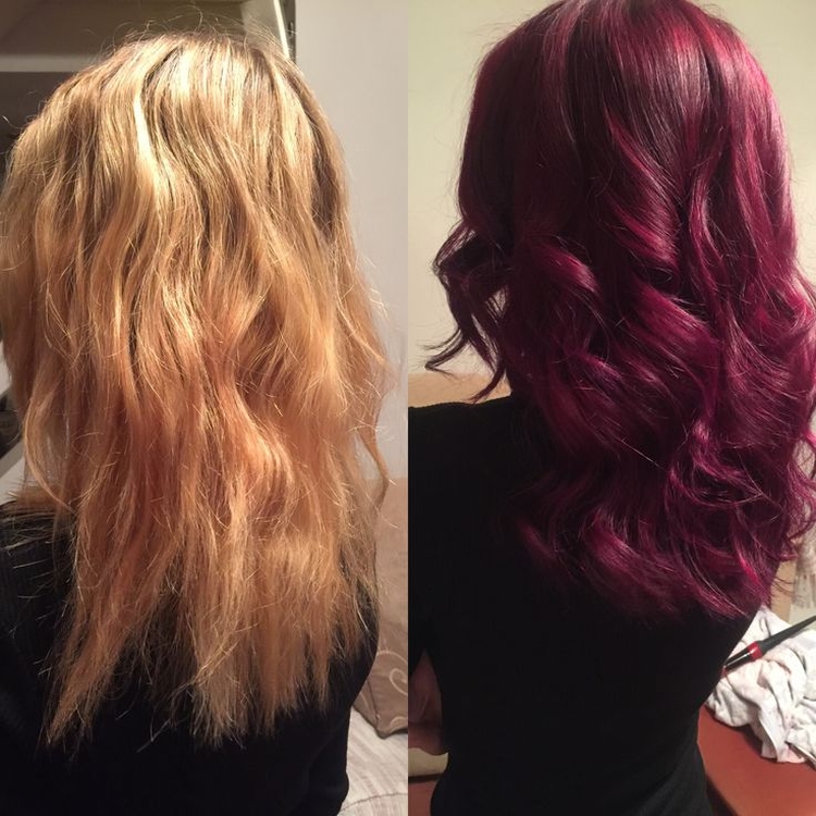 couleur de cheveux bordeaux