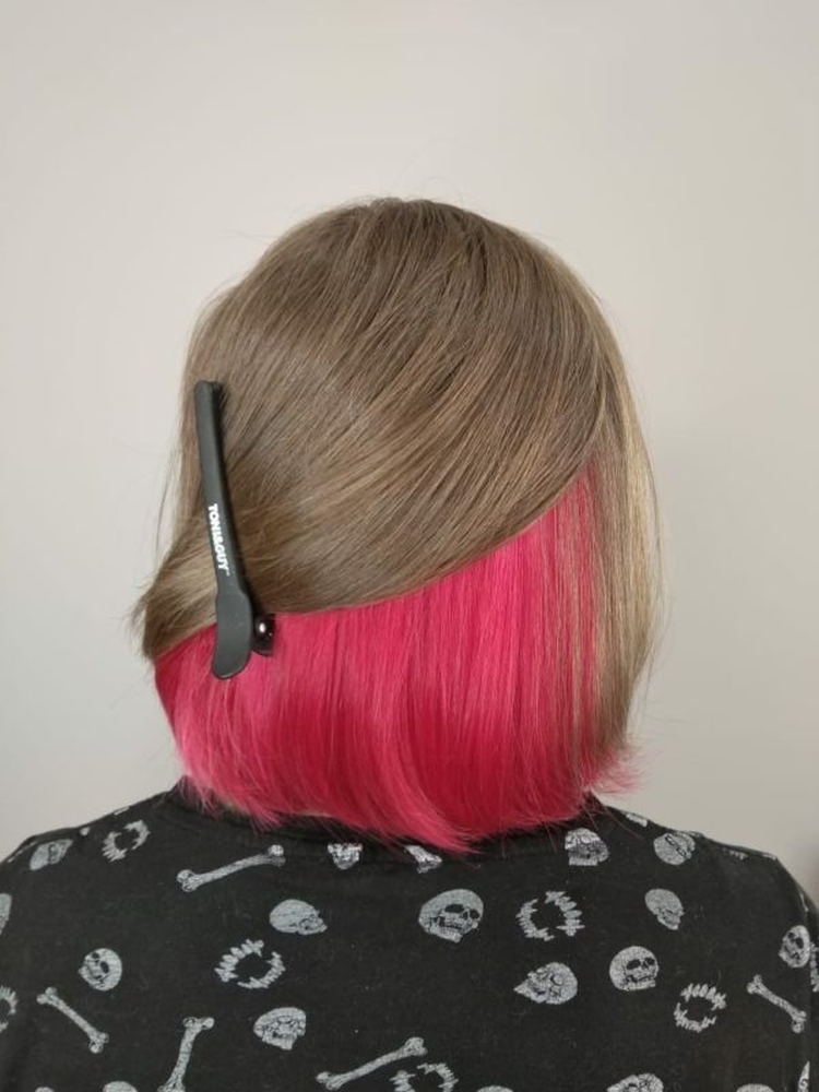 Mèches colorées pour cheveux courts