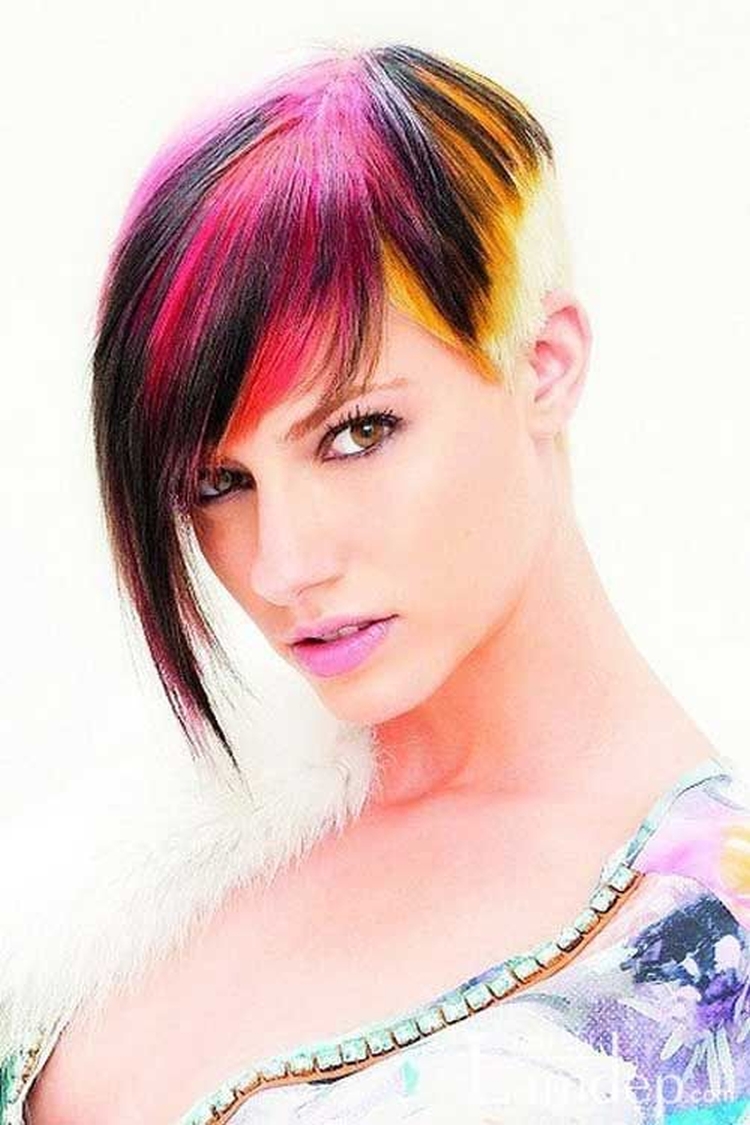 Coloration pour photo cheveux noirs courts