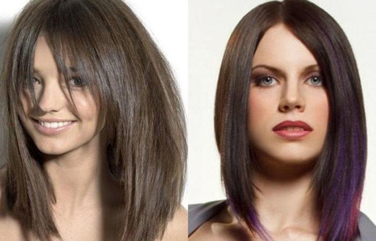 Coupes de cheveux asymétriques pour cheveux longs