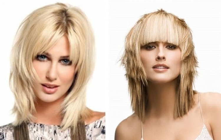 Coupe de cheveux pour cheveux mi-longs avec frange