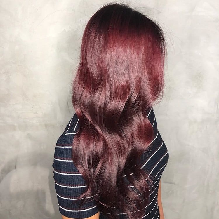 Photo couleur de cheveux acajou