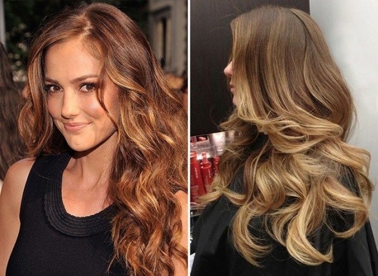 Coloration complexe des cheveux pour les brunes photo