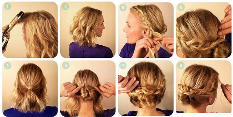 Coiffage du soir pour cheveux courts
