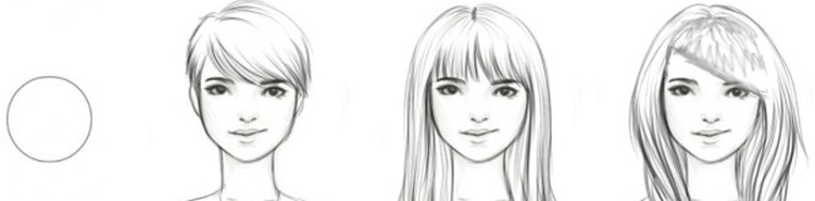 Coupe de cheveux pour cheveux mi-longs avec frange