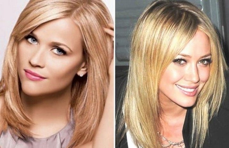 Coupe de cheveux pour cheveux mi-longs sans frange
