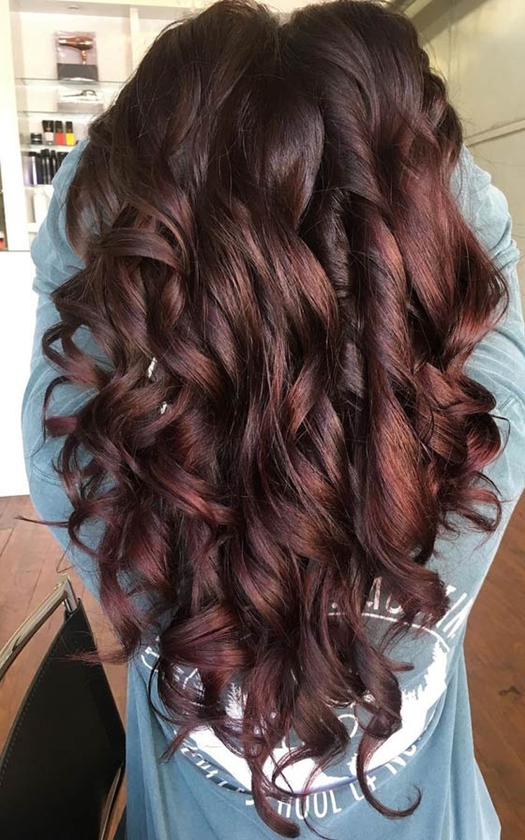 Photo couleur de cheveux acajou