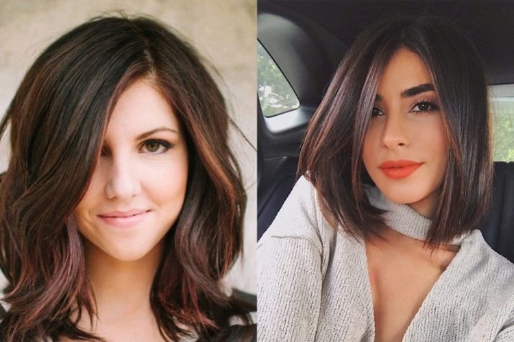Coupe de cheveux pour cheveux mi-longs sans frange