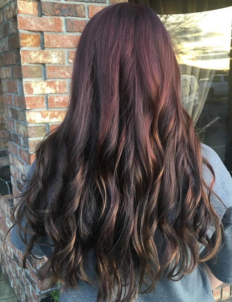 Photo couleur de cheveux acajou