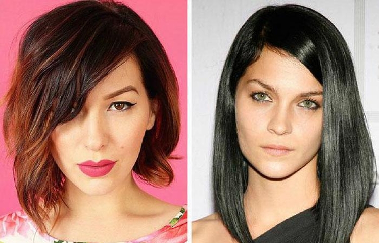 Coupes de cheveux asymétriques pour cheveux longs