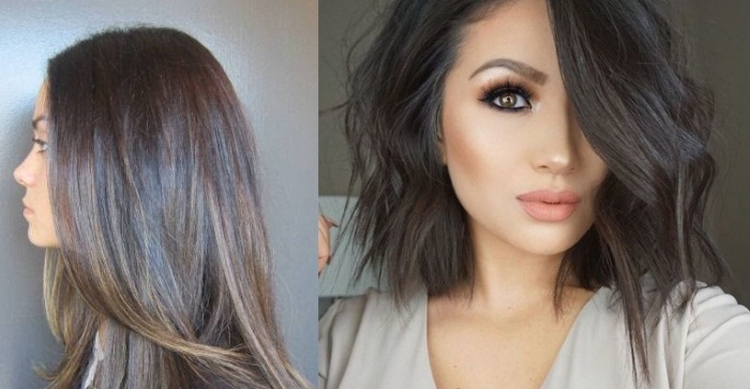 Coloration complexe des cheveux pour les brunes photo