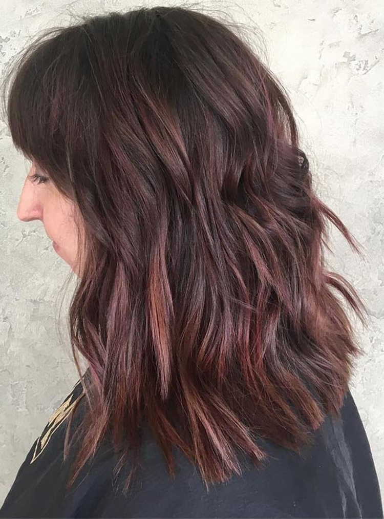 Photo couleur de cheveux acajou