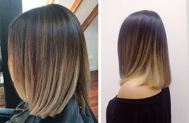 Coloration complexe des cheveux pour les brunes photo