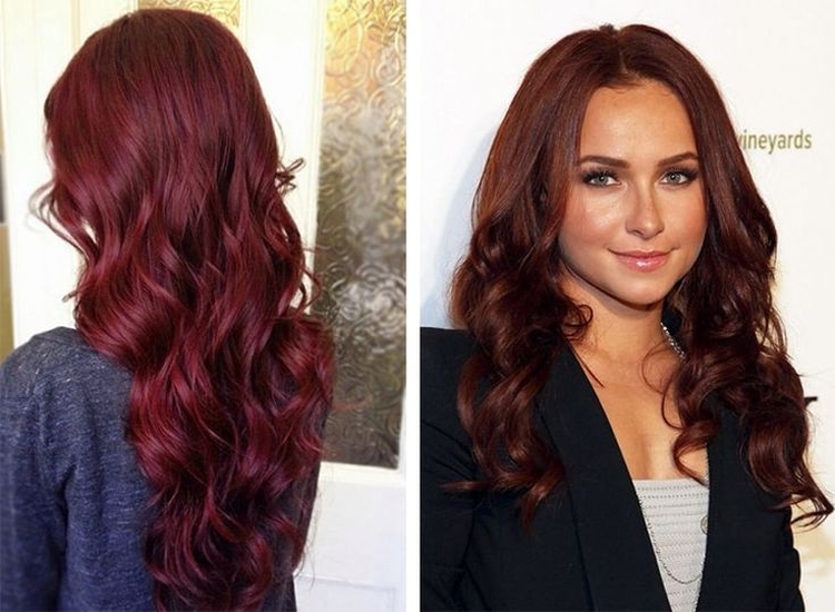 Photo couleur de cheveux acajou