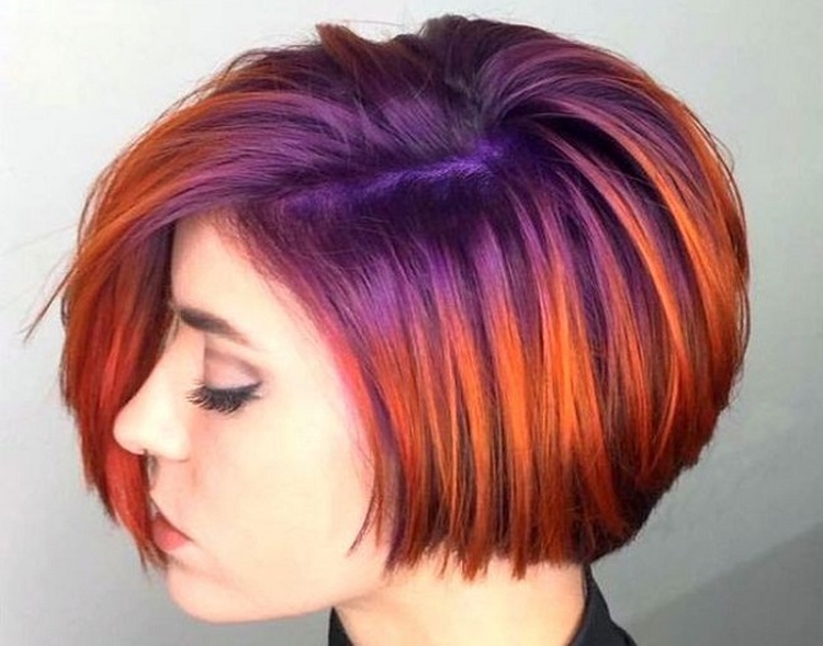 Mèches colorées pour cheveux courts